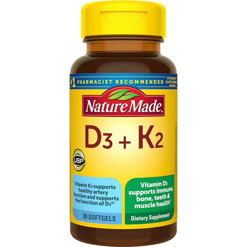 Nature Made Nature Made Vitamin D3+K2 Supplement Tablets Vitamins & Supplements White Smoke