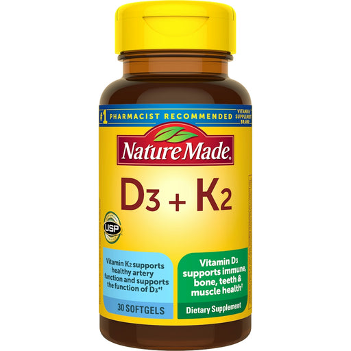 Nature Made Nature Made Vitamin D3+K2 Supplement Tablets Vitamins & Supplements White Smoke