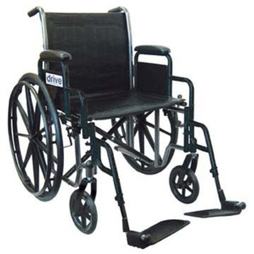 Drive Medical Drive Medical Silver Sport 2 Wheelchair, Detachable Desk Arms, Swing Away Footrests, 18" Seat Wheelchairs