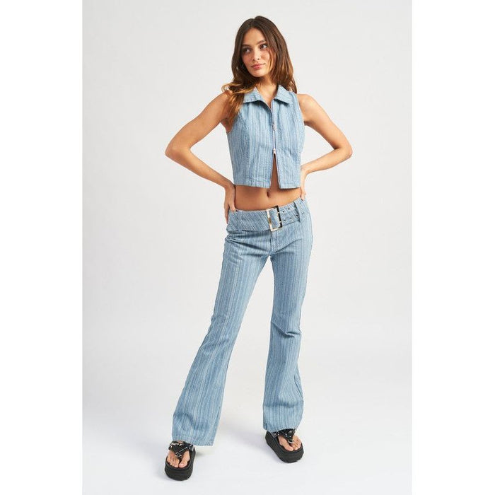 Low Rise Flared Jeans