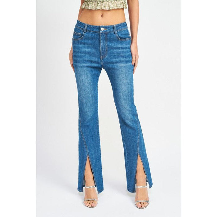 Flared Jeans With Slits