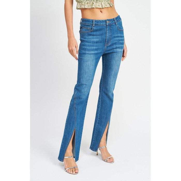 Flared Jeans With Slits