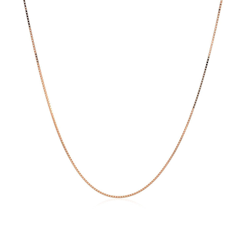 Bids.com 18k Rose Gold Classic Box Chain (0.60 mm) Necklaces