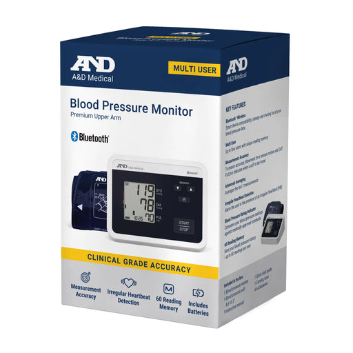 A&D Advanced Bluetooth Blood Pressure Monitor, Upper Arm Gold Edition – Multi-User Sharing Blood Pressure Monitors