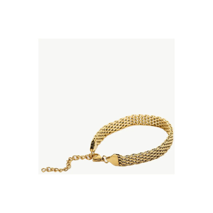 18K Gold-Plated Stainless Steel Wide Chain Bracelet