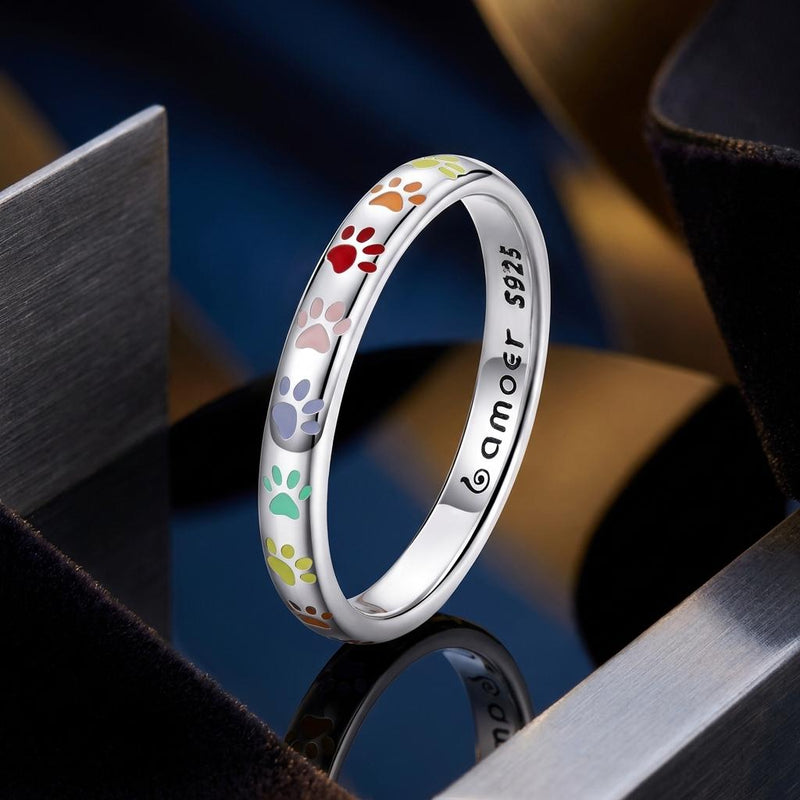 Bids.com 925 Sterling Silver Enamel Oxidized Silver Ring Size 6.0 Rings