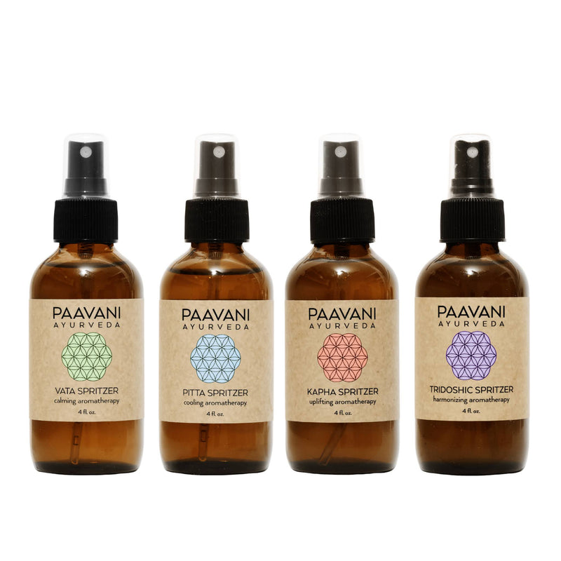 Paavani Ayurveda The Aromatherapy Ritual Kit | Ayurvedic Spritzers for Mood & Dosha Balance variable
