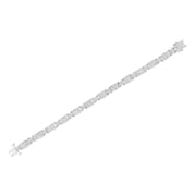 Bids.com 14K White Gold 5.0 Cttw Princess Cut Diamond Invisible Set Alternating Size D Shaped Links Tennis Bracelet (H-I Color, SI2-I1 Clarity) - 7â€ Bracelets