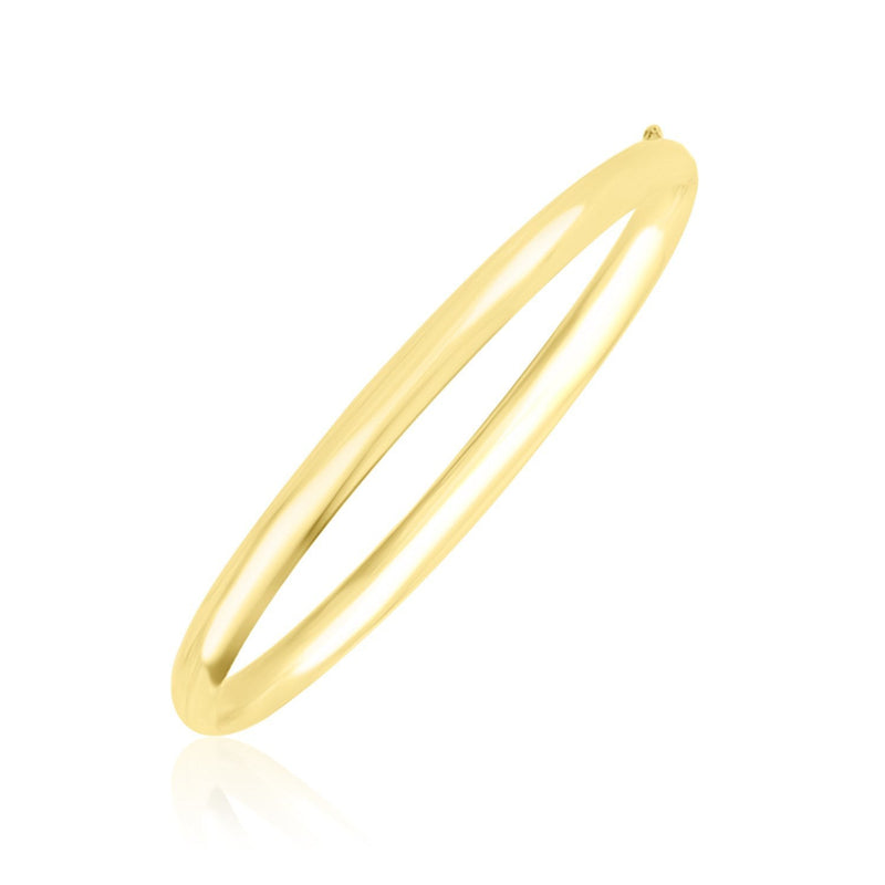 Bids.com 10k Yellow Gold Dome Style Shiny Bangle Bracelets