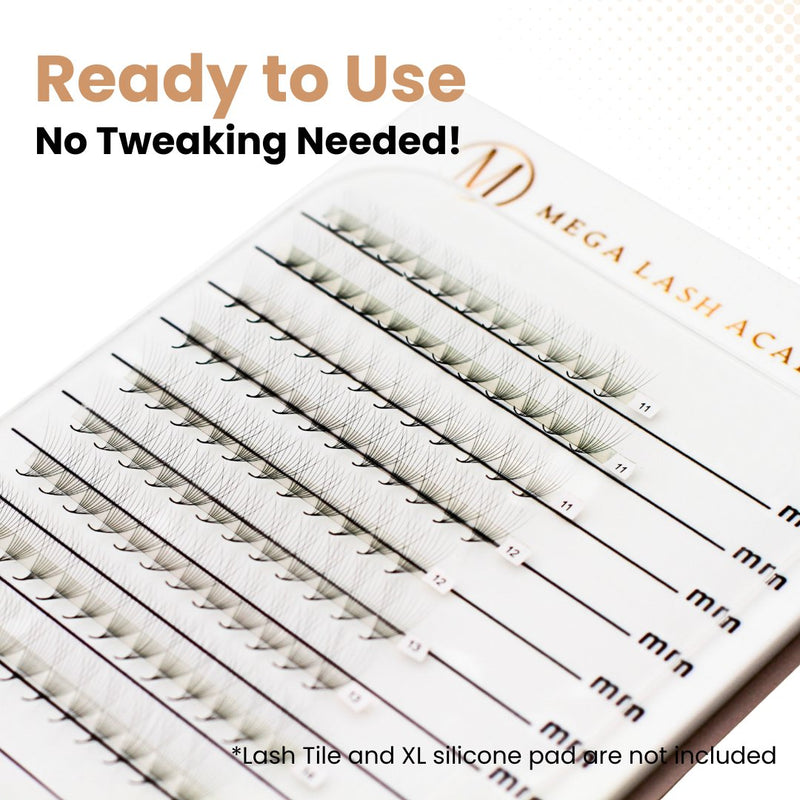 Mega Lash Academy 18D Mix Rapid Promade Fans® - 500 Fans Promade Fans