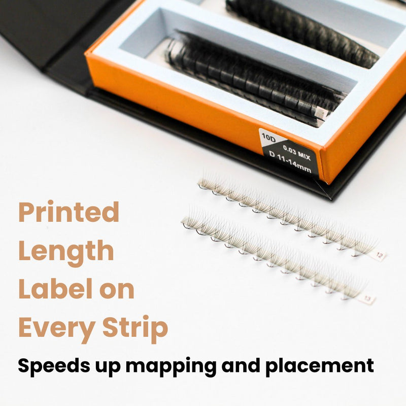 Mega Lash Academy 18D Mix Rapid Promade Fans® - 500 Fans Promade Fans