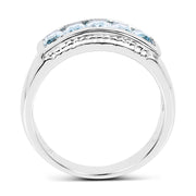 Bids.com 1.75 Carat Genuine Blue Topaz .925 Sterling Silver Ring Rings
