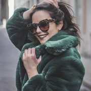 zeroUV Oversize Round Circle Pointed Cat Eye Sunglasses 9180 Sunglasses