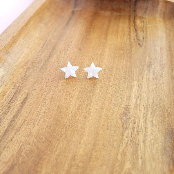 Star Studs - Pearly White