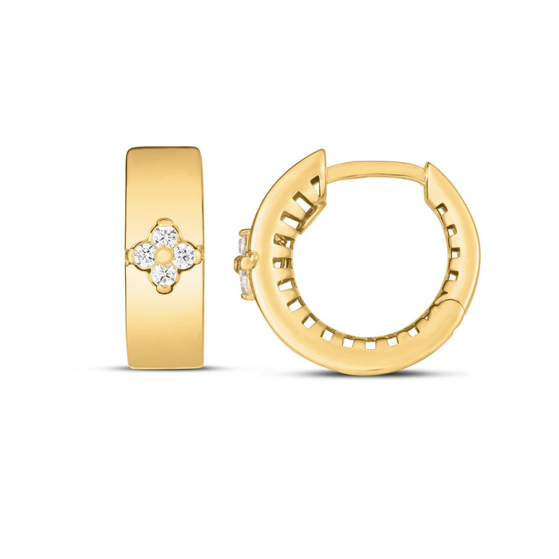 Bids.com 14k Yellow Gold Trilogy Diamond Clover Earrings Earrings