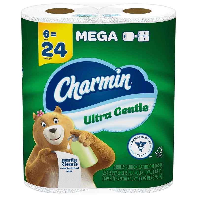 Charmin Charmin Lotion Bathroom Tissue, Ultra Gentle, 2 Ply, Mega Toilet Paper Dark Green