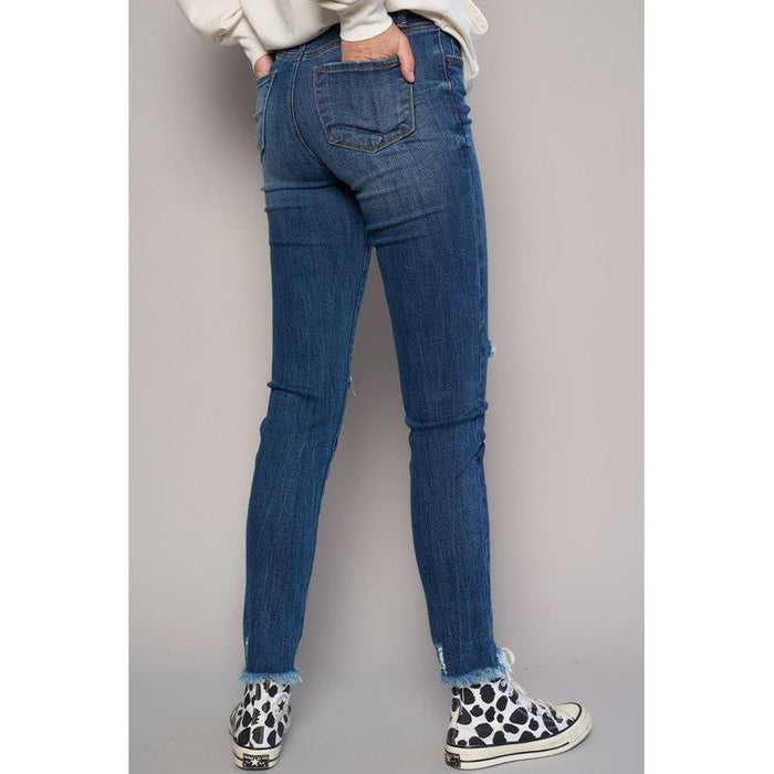 Mid-Rise Crop Slim Skinny