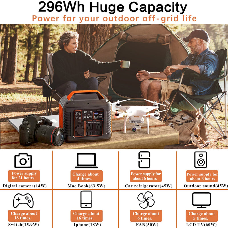 SmartPursue™ 296Wh Portable Solar Power Station Power Supply
