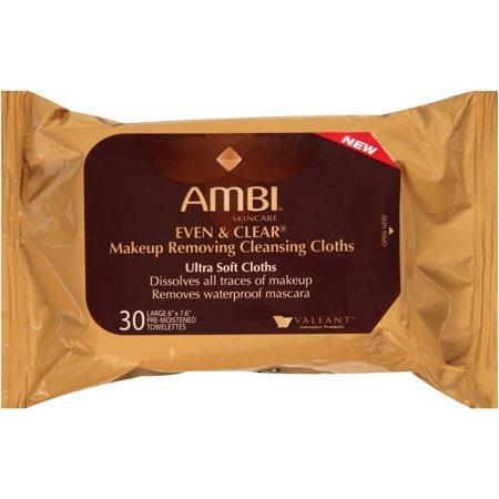 Ambi Ambi Valeant Pharmaceuticals Even & Clear Makeup Removing Cleansing Cloths White Smoke