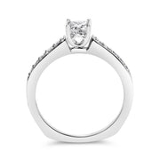 Bids.com 14K White Gold Diamond 1/2 Cttw Princess Cut Diamond Engagement Ring (G-H Color, VS2-SI1 Clarity) - Size 7 Rings
