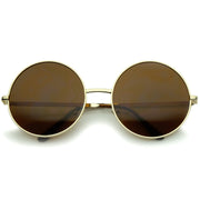 zeroUV Oversize Vintage Inspired Metal Round Circle Sunglasses 8370 Sunglasses