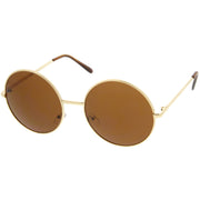 zeroUV Oversize Vintage Inspired Metal Round Circle Sunglasses 8370 Sunglasses
