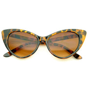 zeroUV Womens Fashion Hot Tip Pointed Vintage Cat Eye Sunglasses 8371 Sunglasses