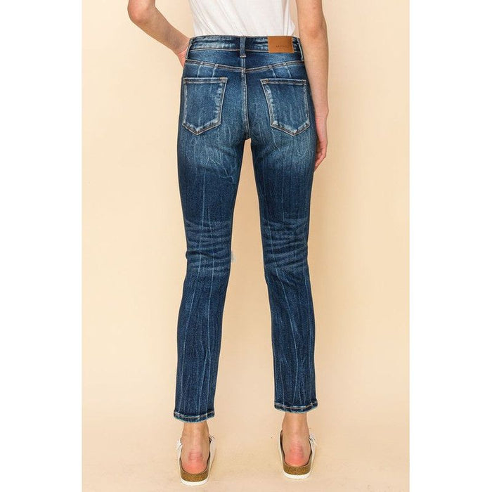 At1046cgd High Rise Stretch Ankle Cigarette Jeans