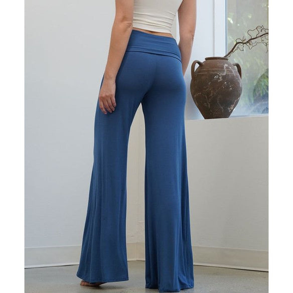 Open Leg Classic Bamboo Palazzo Pants