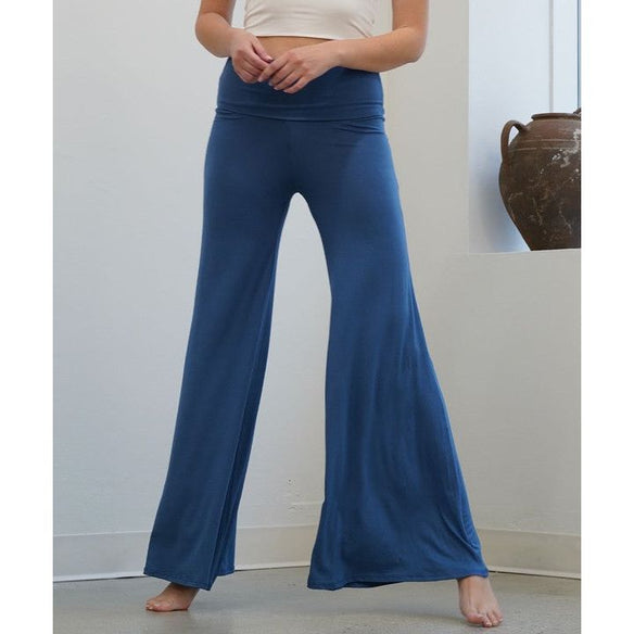 Open Leg Classic Bamboo Palazzo Pants