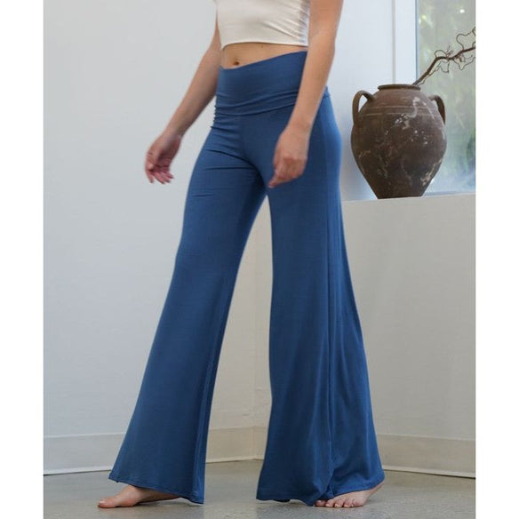 Open Leg Classic Bamboo Palazzo Pants