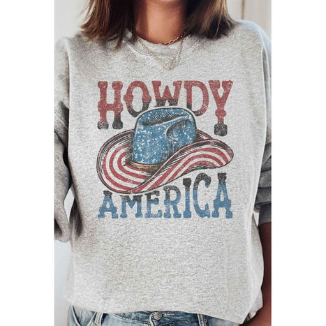 HOWDY AMERICA USA PLUS SIZE SWEATSHIRT