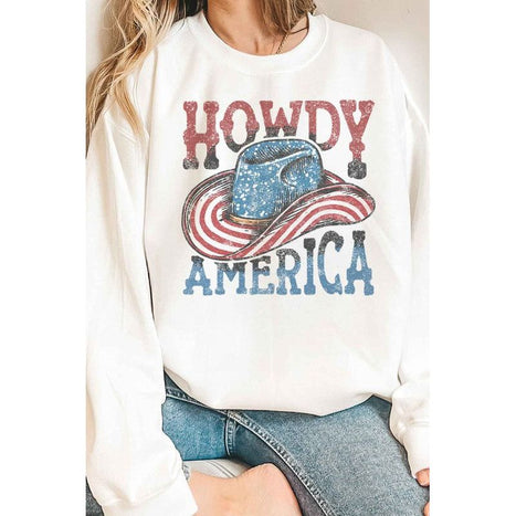 HOWDY AMERICA USA PLUS SIZE SWEATSHIRT