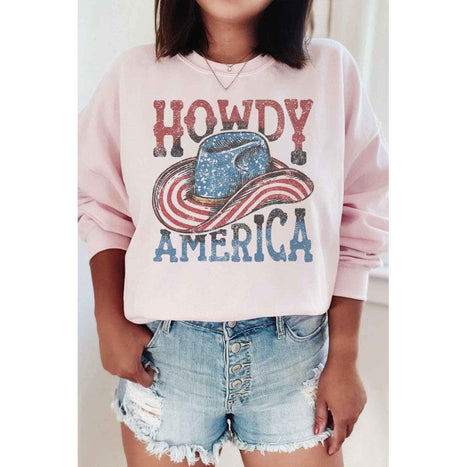 HOWDY AMERICA USA PLUS SIZE SWEATSHIRT