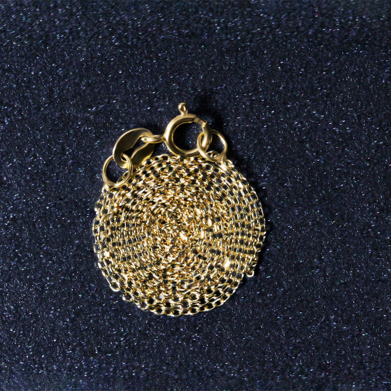 Bids.com 14k Yellow Gold Diamond Cut Cable Link Chain 0.8mm Necklaces