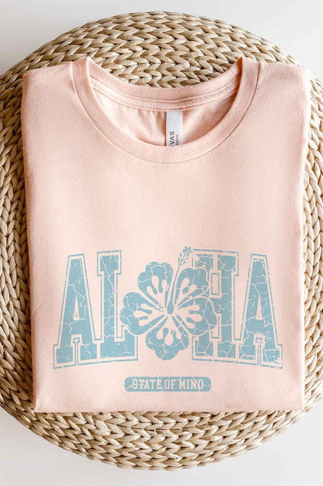 ALOHA STATE OF MIND HAWAII GRAPHIC PLUS SIZE TEE