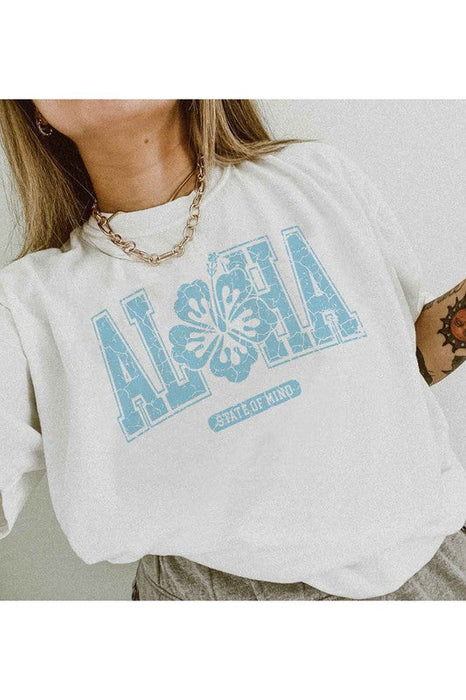 ALOHA STATE OF MIND HAWAII GRAPHIC PLUS SIZE TEE