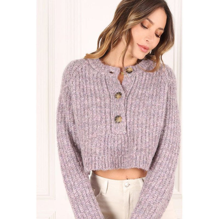 Melange Multicolor Sweater Top