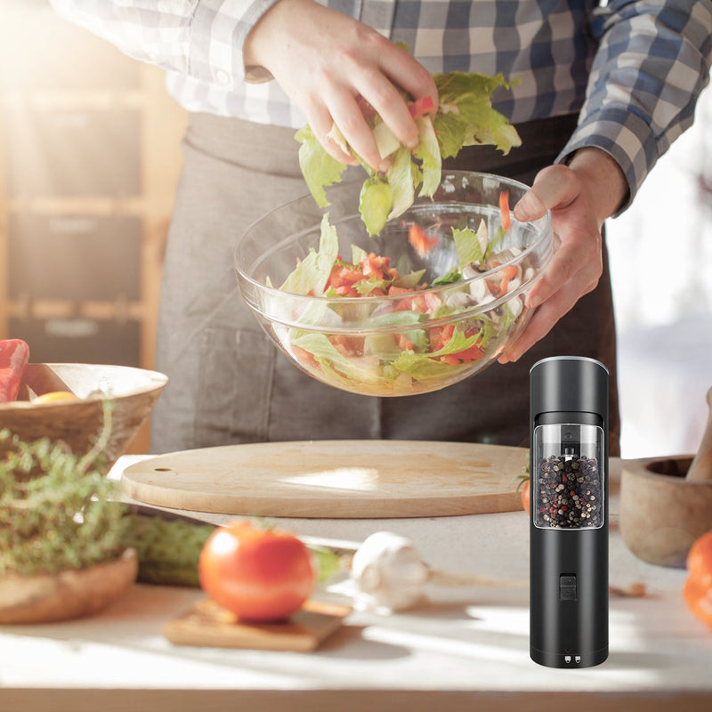 SmartPursue™ Electric Salt & Pepper Grinder – Gravity Sensor with LED Electric Salt Grinder