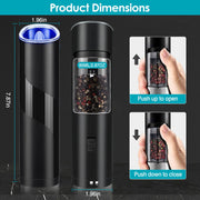 SmartPursue™ Electric Salt & Pepper Grinder – Gravity Sensor with LED Electric Salt Grinder