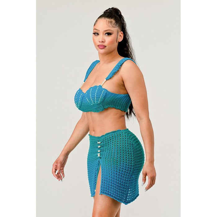 Little Mermaid Peral Adorable Two Pcs Knit Set