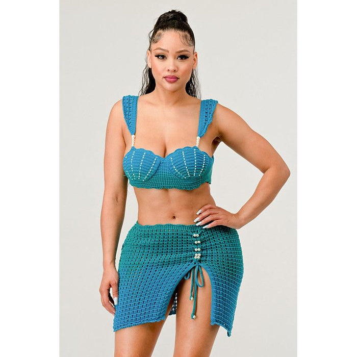 Little Mermaid Peral Adorable Two Pcs Knit Set