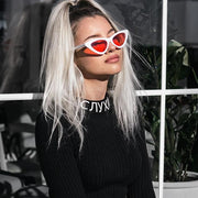 zeroUV Women's Retro Side Angle Cat Eye Color Lens Sunglasses C510 Sunglasses
