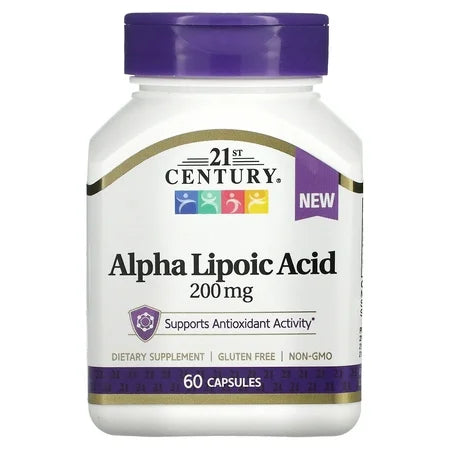 21st Century 21st Century Healthcare Alpha Lipoic Acid 200 mg, 60 Count Vegetarian Capsules Health Care