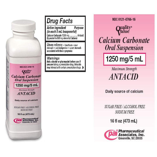 Quality Value Quality Value Calcium Carbonate Oral Suspension 1250Mg/5 Ml - 16 Oz Vitamins & Supplements