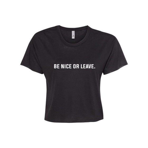 Ocean and 7th Be Nice Or Leave graphic Cropped Festival Tee