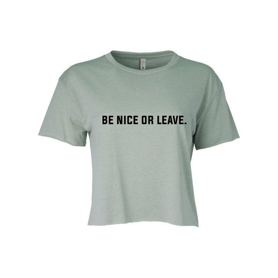 Ocean and 7th Be Nice Or Leave graphic Cropped Festival Tee