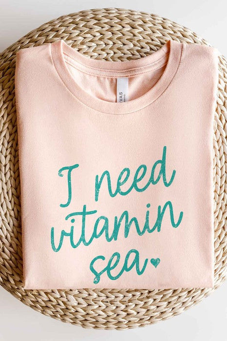 I NEED VITAMIN SEA GRAPHIC PLUS SIZE TEE