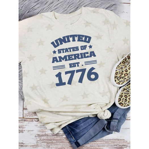 Ocean and 7th United State of America 1776 Star Graphic Tee