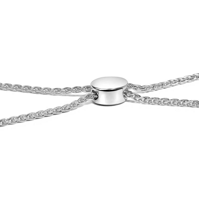 Bids.com .925 Sterling Silver 1/2 Cttw Diamond Double Wave Bolo Bracelet Bracelets